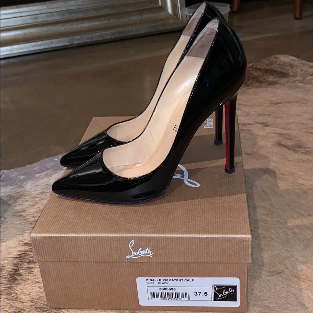 Christian Louboutin Pigalle 120 Patent Calf Pumps